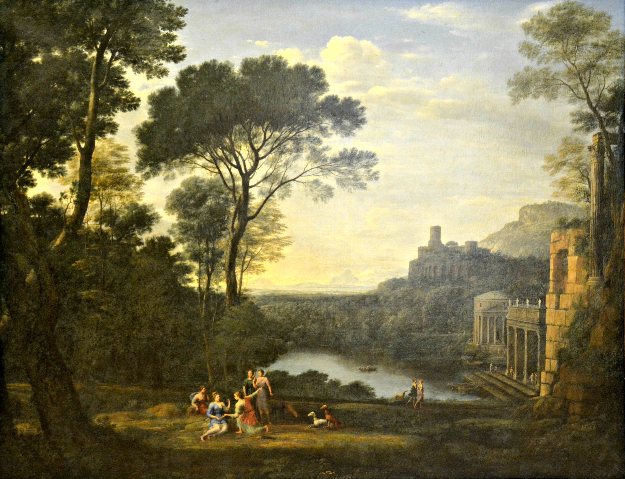 Landscape with the Nymph Égérie Crying Numa - Claude Lorrain