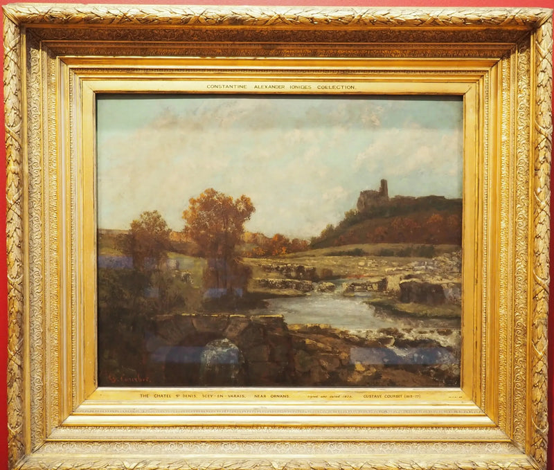 Landscape, with Châtel St Denis, Scey-en-Varais - Gustave Courbet