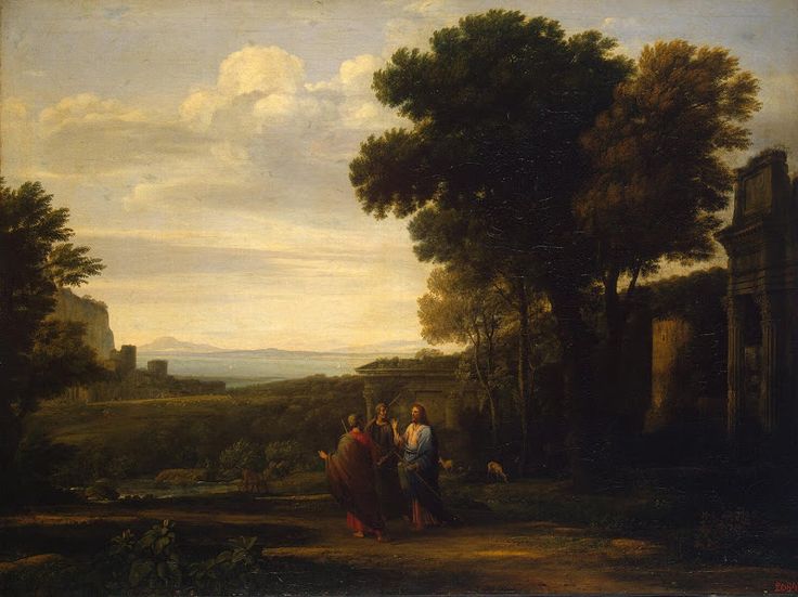 Landscape with Christ on the Road to Emmaus - Claude Lorrain