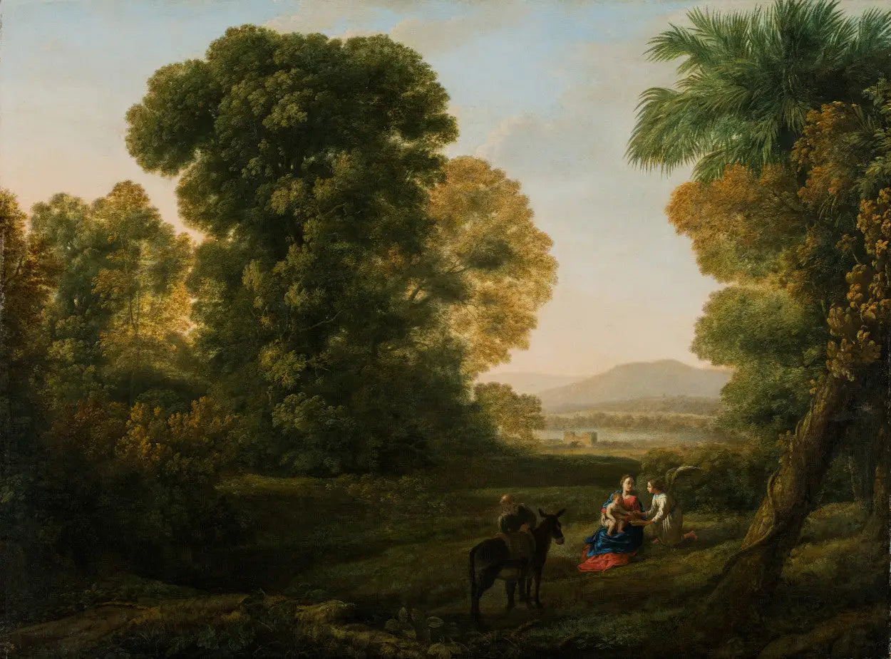 Paysage avec le repos pendant la fuite en Egypte - Claude Lorrain - Alpha Reproduction