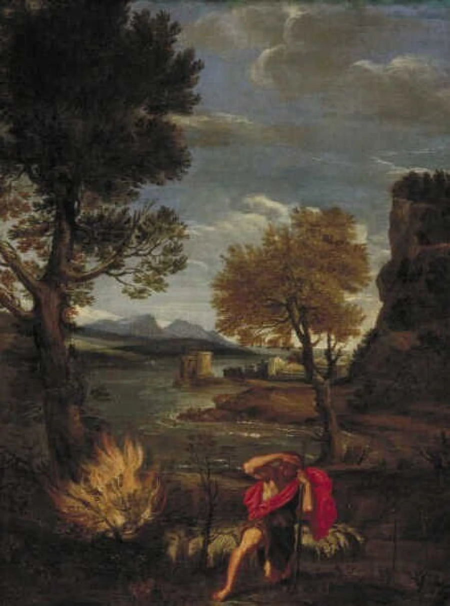Landscape with Moses and the Burning Bush - Domenichino