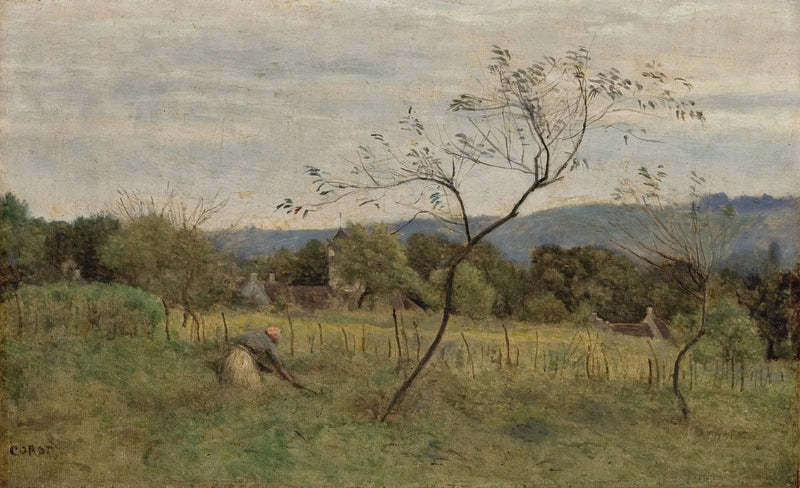 Landscape with Peasant Woman - Jean-Baptiste Camille Corot
