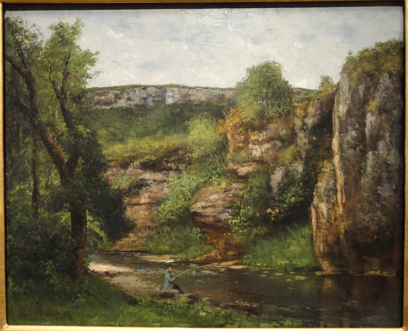 Landscape with Fisherman - Gustave Courbet