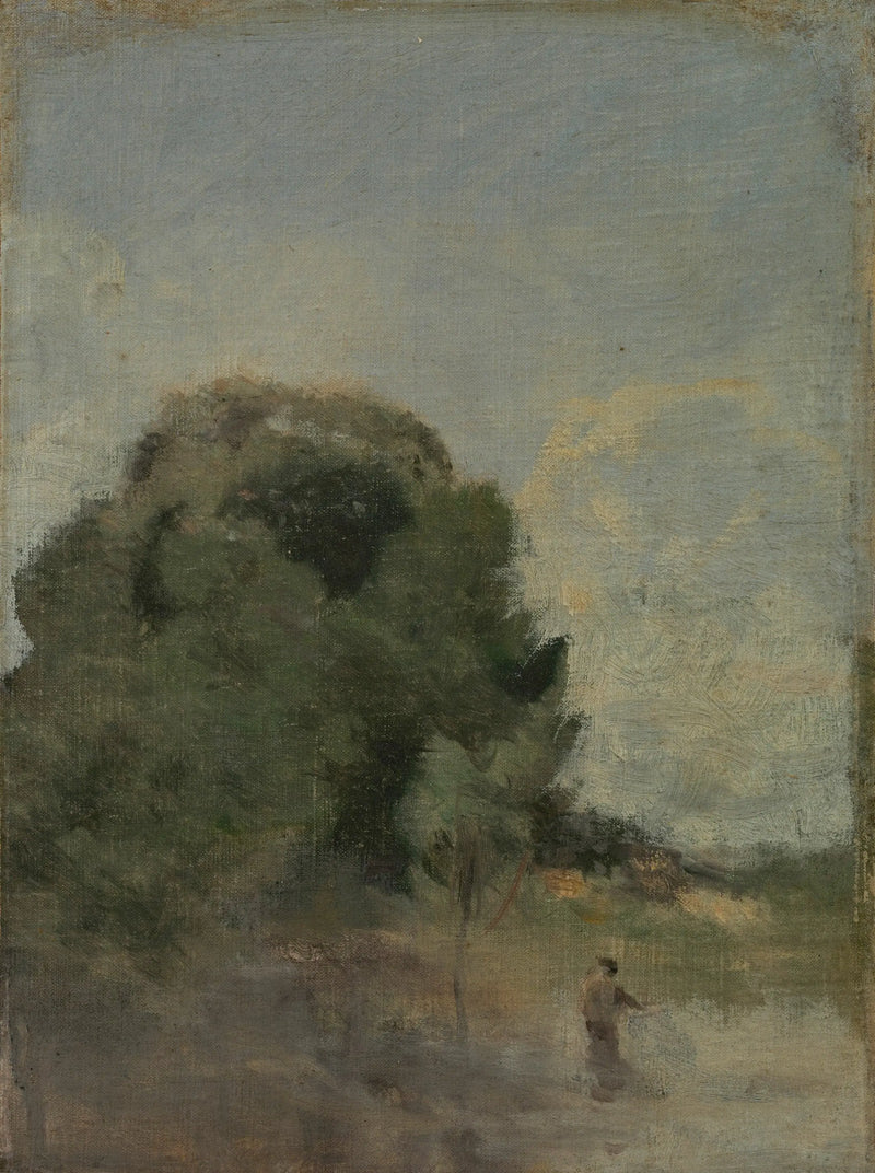 Landscape with Fisherman - Jean-Baptiste Camille Corot
