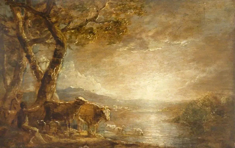 Landscape with Figures and Livestock - Thomas Gainsborough