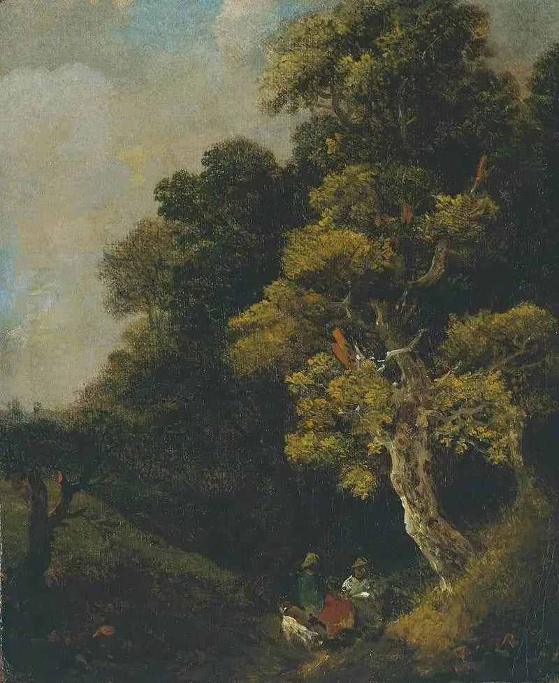 Landscape with Figures Under a Tree - Thomas Gainsborough