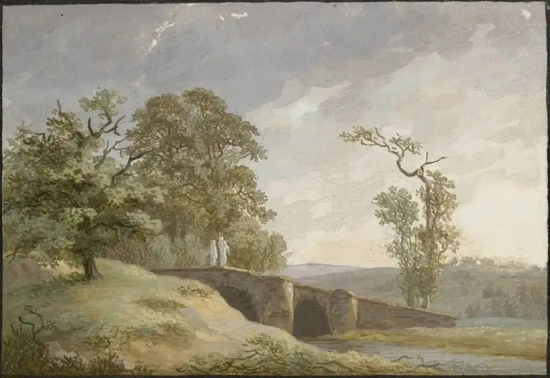 Landscape with Bridge - Caspar David Friedrich