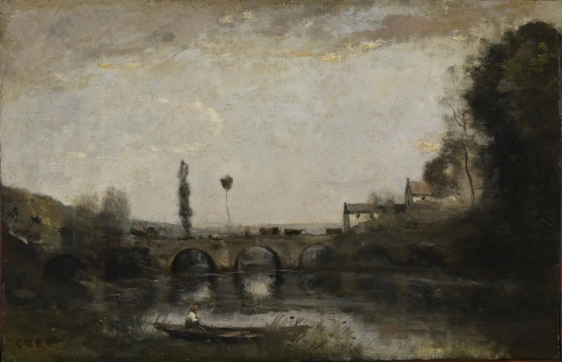 Landscape with Bridge - Jean-Baptiste Camille Corot