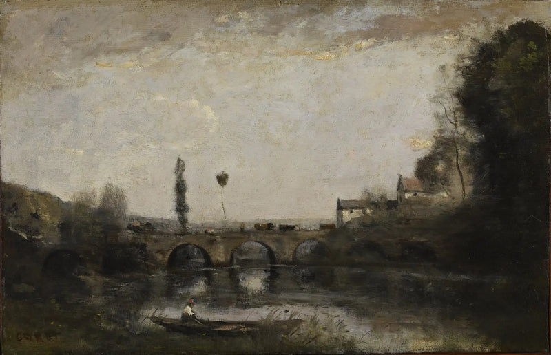 Landscape with Bridge - Jean-Baptiste Camille Corot
