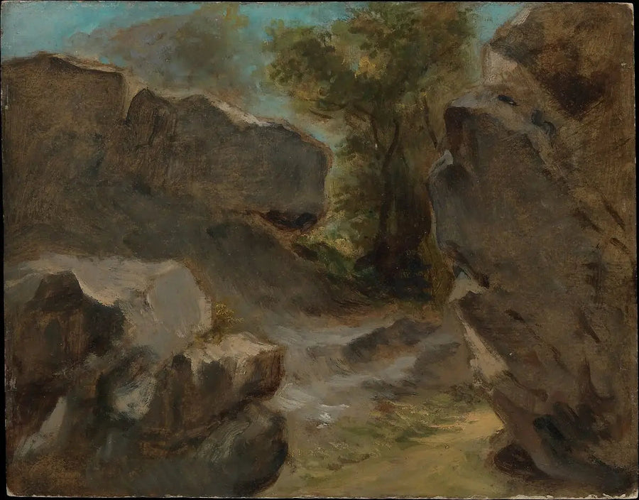 Landscape with Rocks, Augerville - Eugène Delacroix