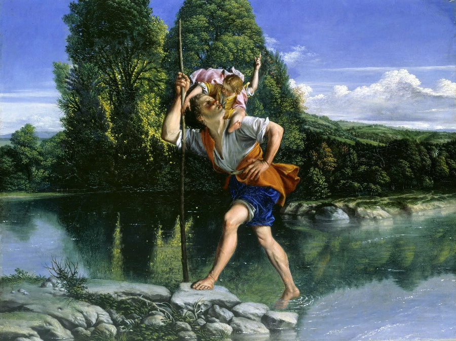 Landscape with Saint Christopher - Orazio Gentileschi