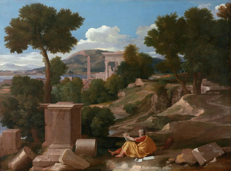 Landscape with Saint John at Patmos - Nicolas Poussin