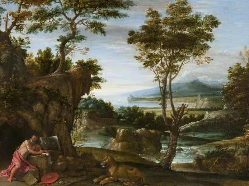 Landscape with Saint Jerome - Domenichino