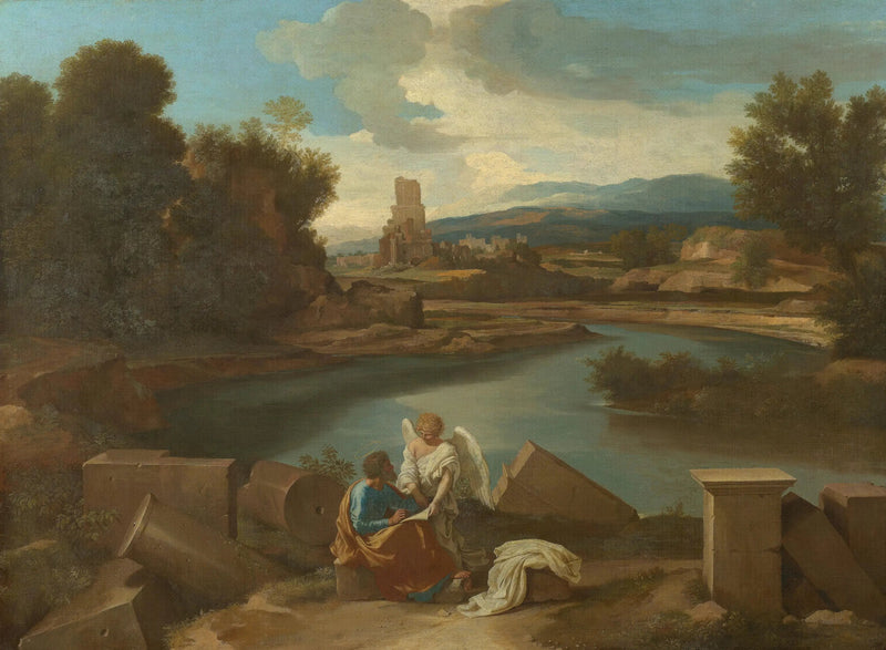 Landscape with Saint Matthew - Nicolas Poussin
