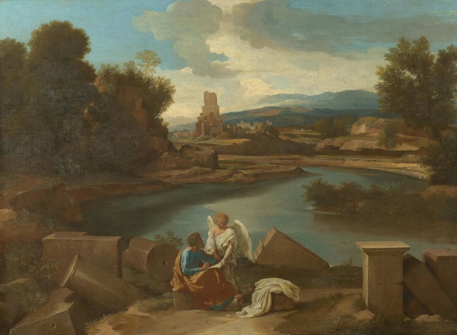 Landscape with Saint Matthew - Nicolas Poussin