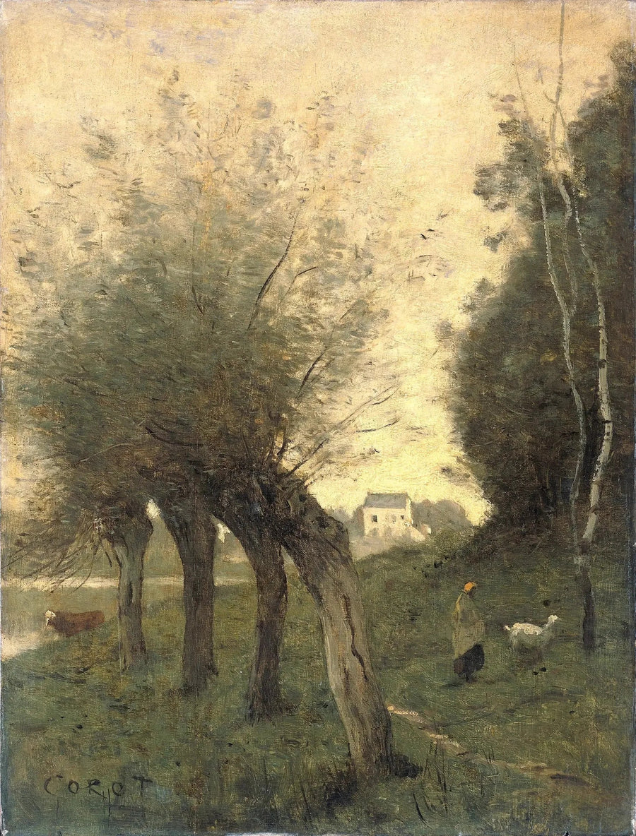 Landscape with Willows - Jean-Baptiste Camille Corot