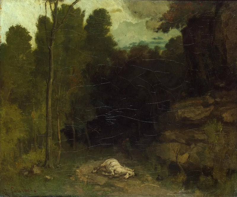 Landscape with a Dead Horse - Gustave Courbet