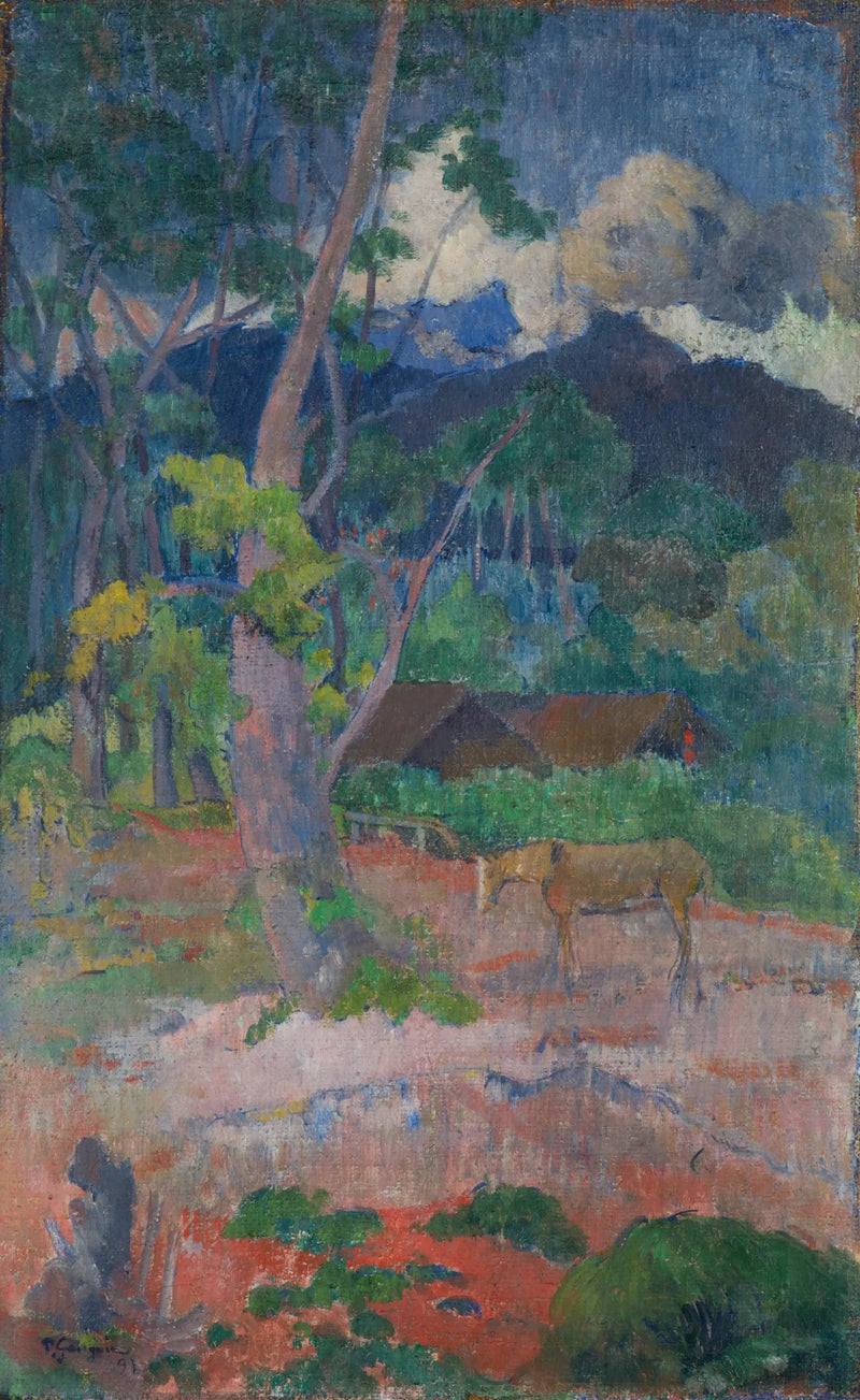 Landscape with a Horse - Paul Gauguin