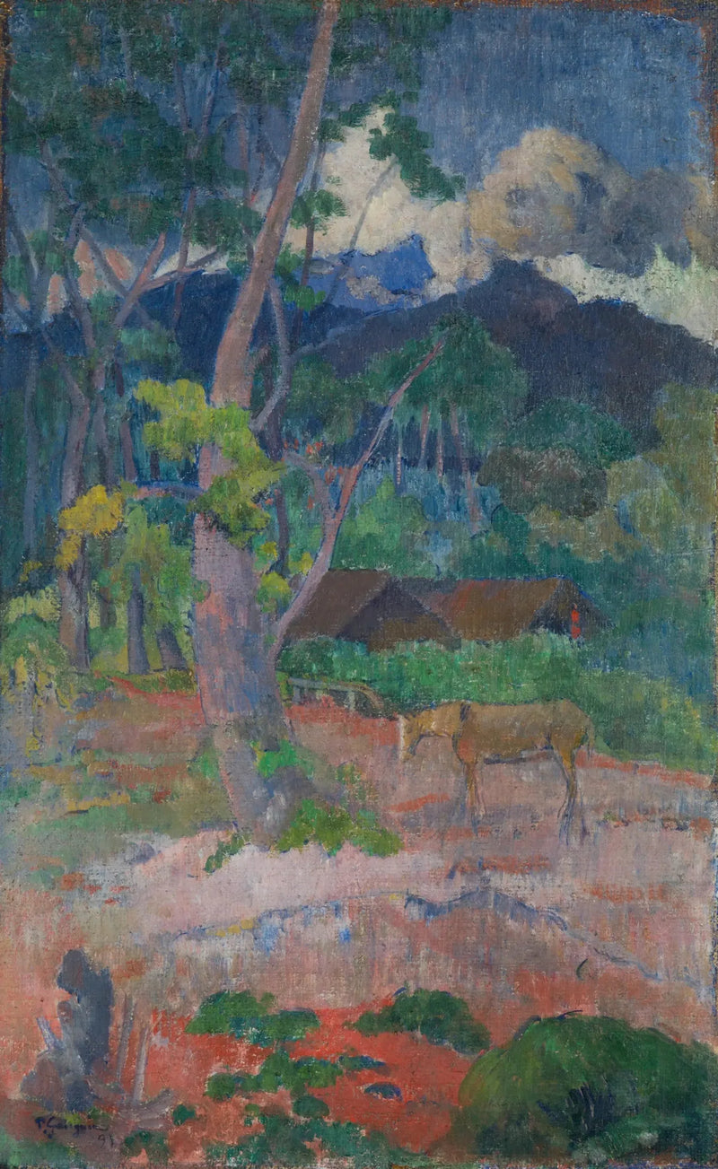 Landscape with a Horse - Paul Gauguin