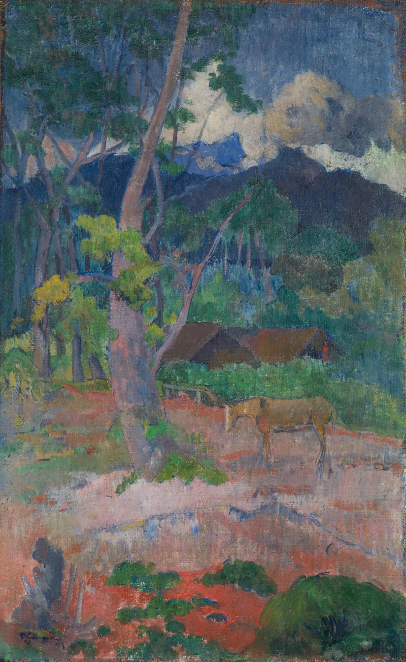 Landscape with a Horse - Paul Gauguin