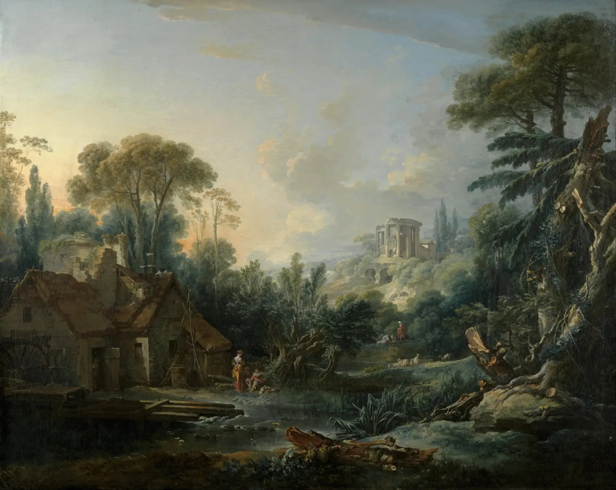 Landscape with a Water Mill - François Boucher