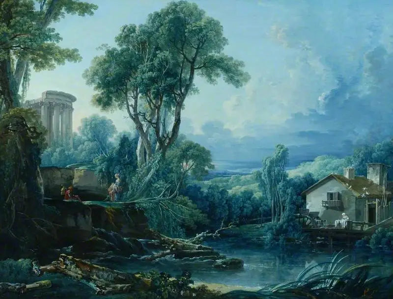 Landscape with a Water Mill - François Boucher