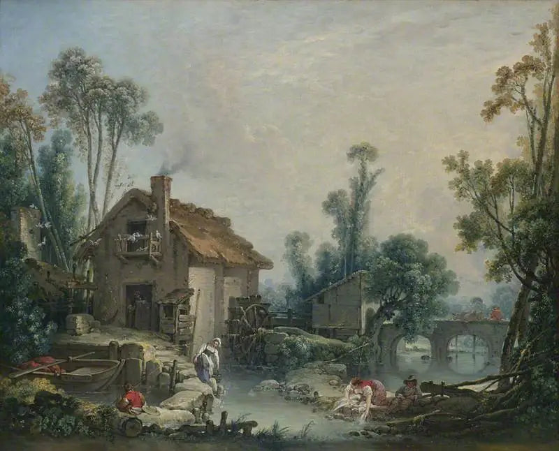 Landscape with a Water Mill - François Boucher