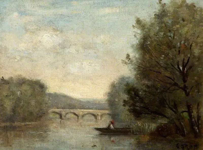Landscape with a Bridge - Jean-Baptiste Camille Corot