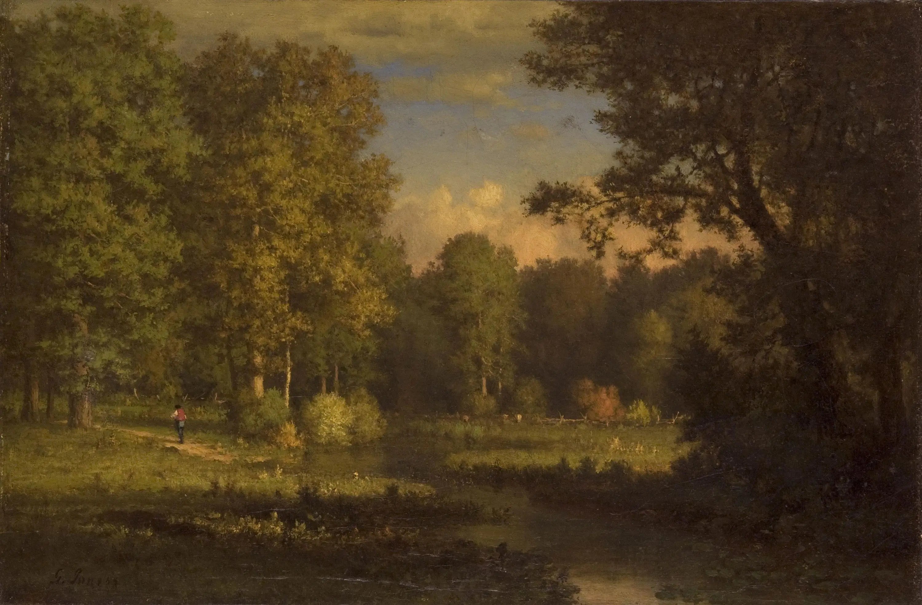 Paysage avec un ruisseau - George Inness - Alpha Reproduction