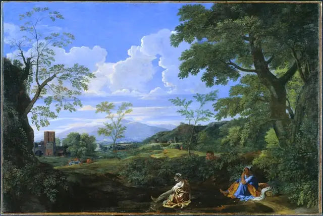 Landscape with a Woman Washing Her Feet - Nicolas Poussin