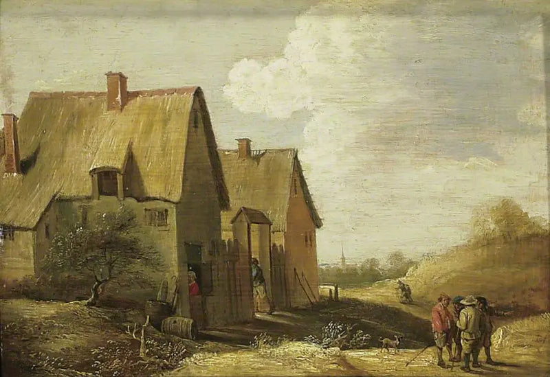 Landscape with a Farm and Figures - David Teniers the Younger