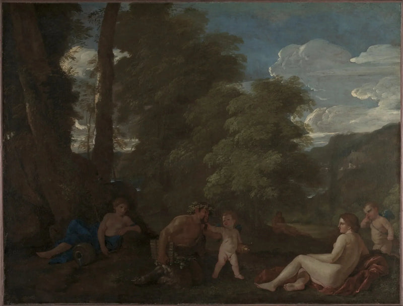 Landscape with a Nymph and a Satyr - Nicolas Poussin