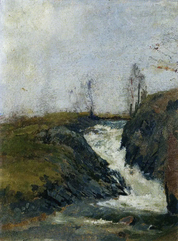 Landscape with a Small Waterfall - Edvard Munch