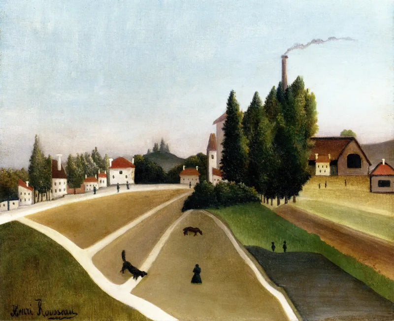 Landscape with Factory - Henri Rousseau