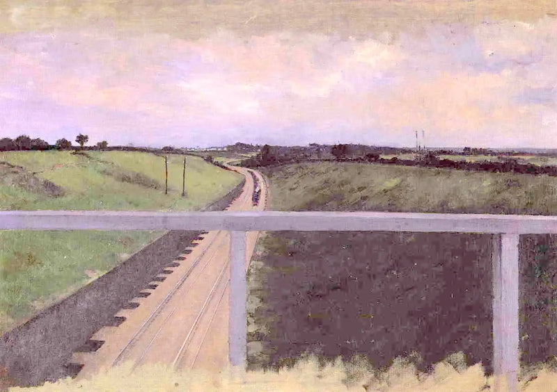 Landscape with Railways - Gustave Caillebotte