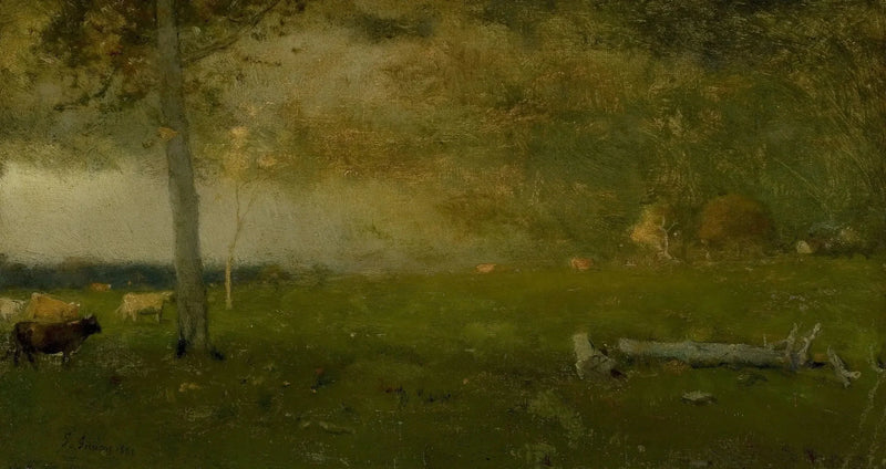 Landscape (cattle in the storm) - George Inness