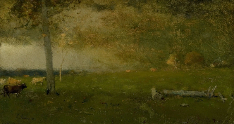 Landscape (cattle in the storm) - George Inness