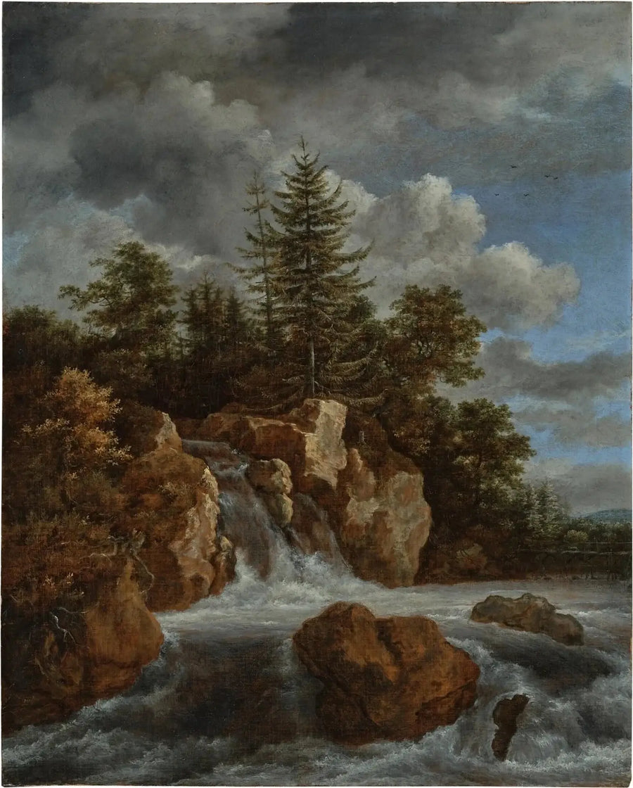 Paysage boisé avec cascade - Jacob van Ruisdael