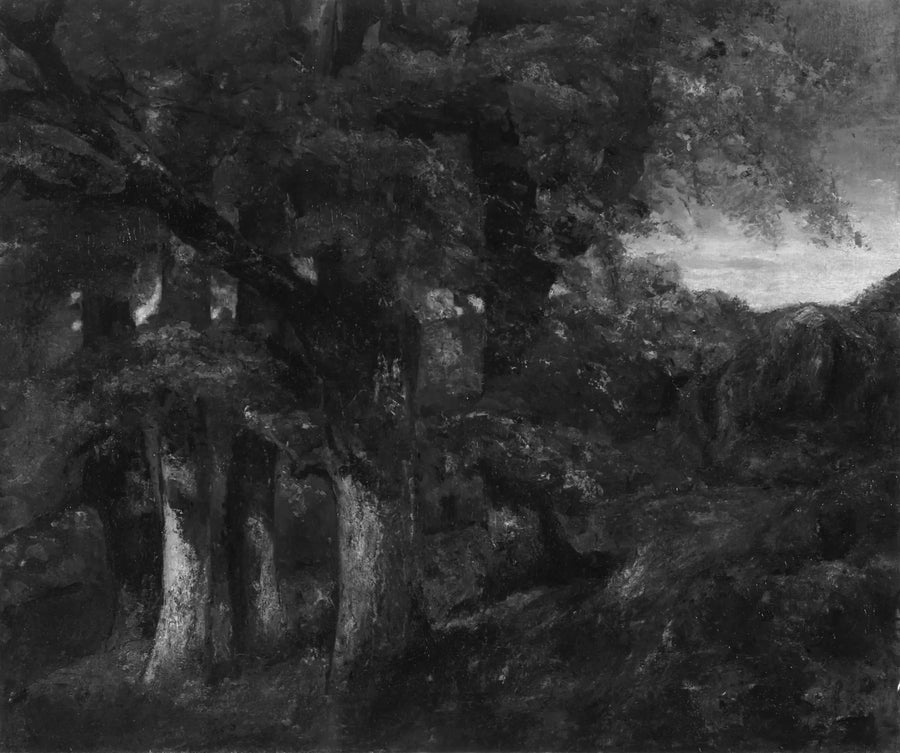 Forested landscape - Gustave Courbet