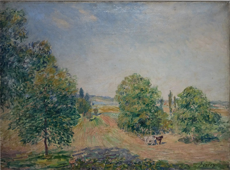 Landscape, fields, plain of Veneux-Nadon - Alfred Sisley