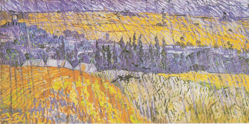 Landscape of Auvers under the Rain - Vincent van Gogh