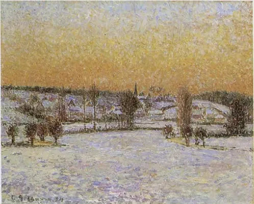Winter Landscape, Éragny, Evening - Camille Pissarro
