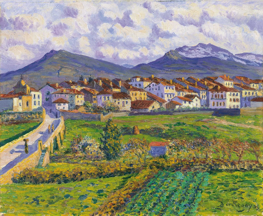 Paysage de Hernani - Darío de Regoyos image 1 reproduction artisanale de tableau