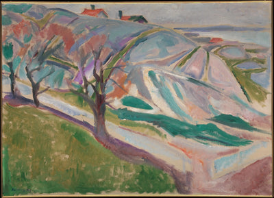 Reproduction du tableau « Paysage de Kragerø - Edvard Munch » par Alpha Reproduction en peinture à l’huile