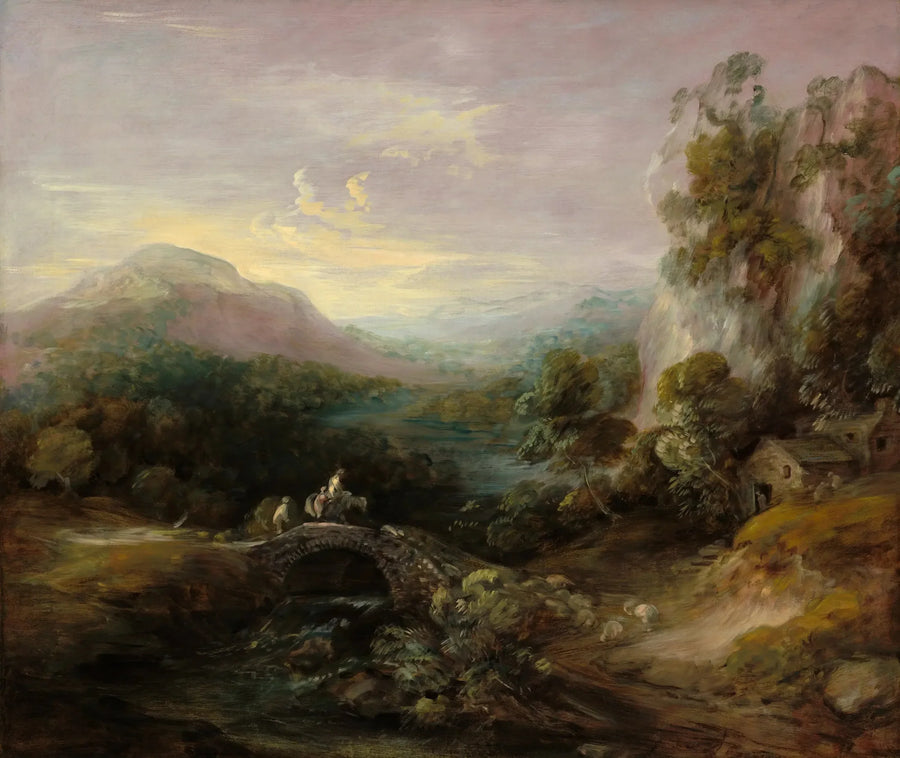 Mountain Landscape with Bridge - Thomas Gainsborough