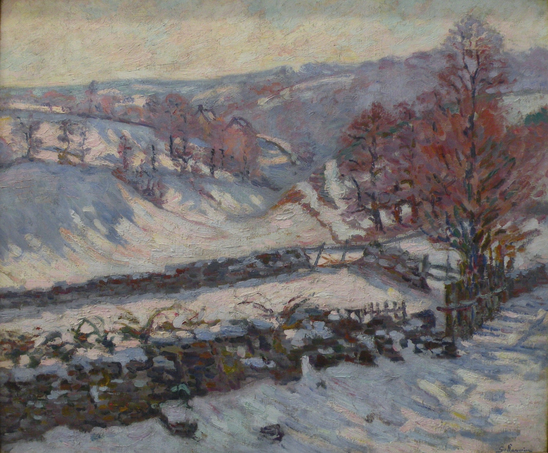 Paysage de neige à Crozant - Armand Guillaumin - Alpha Reproduction
