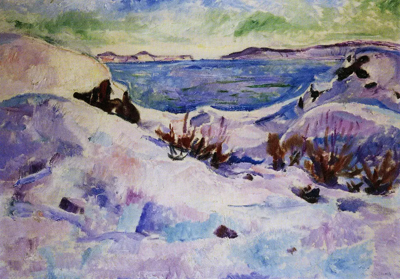 Snowy Landscape at Kragerø - Edvard Munch