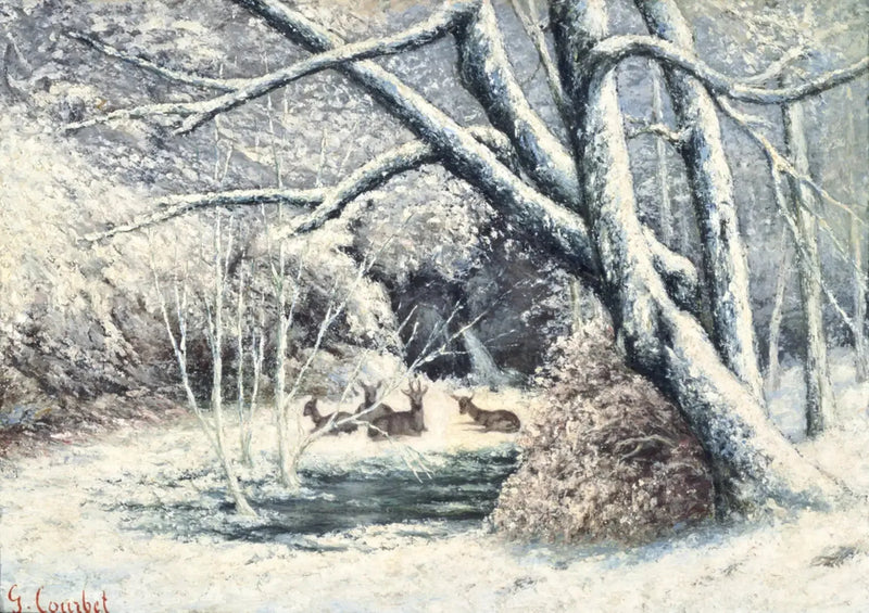 Snow Landscape - Gustave Courbet