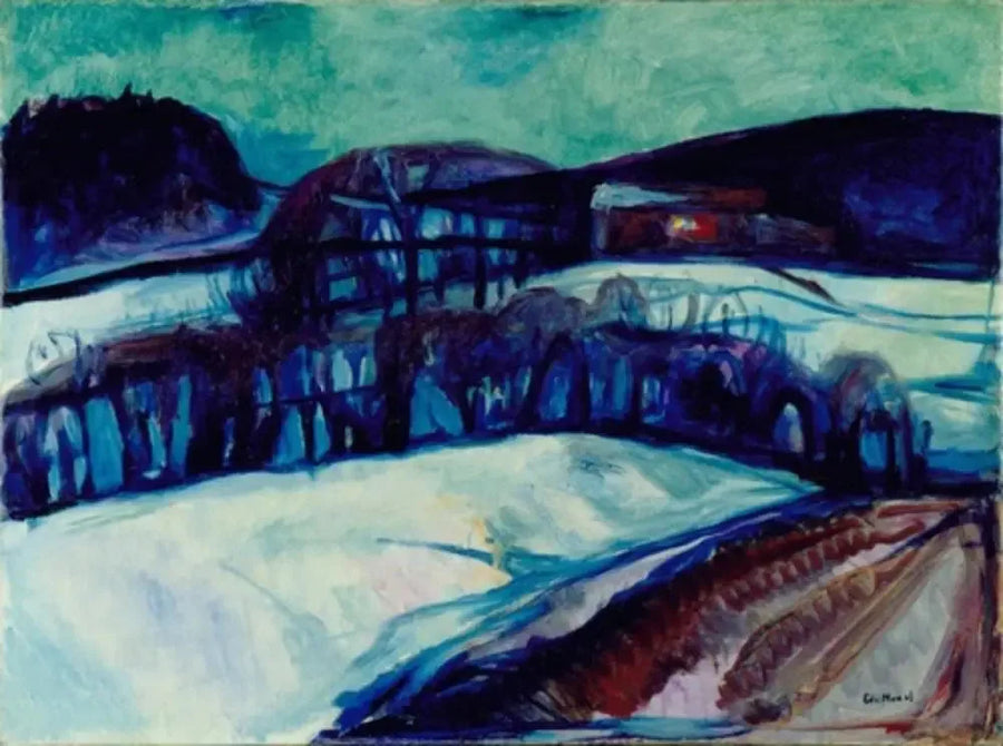 Snowy Landscape at Night - Edvard Munch