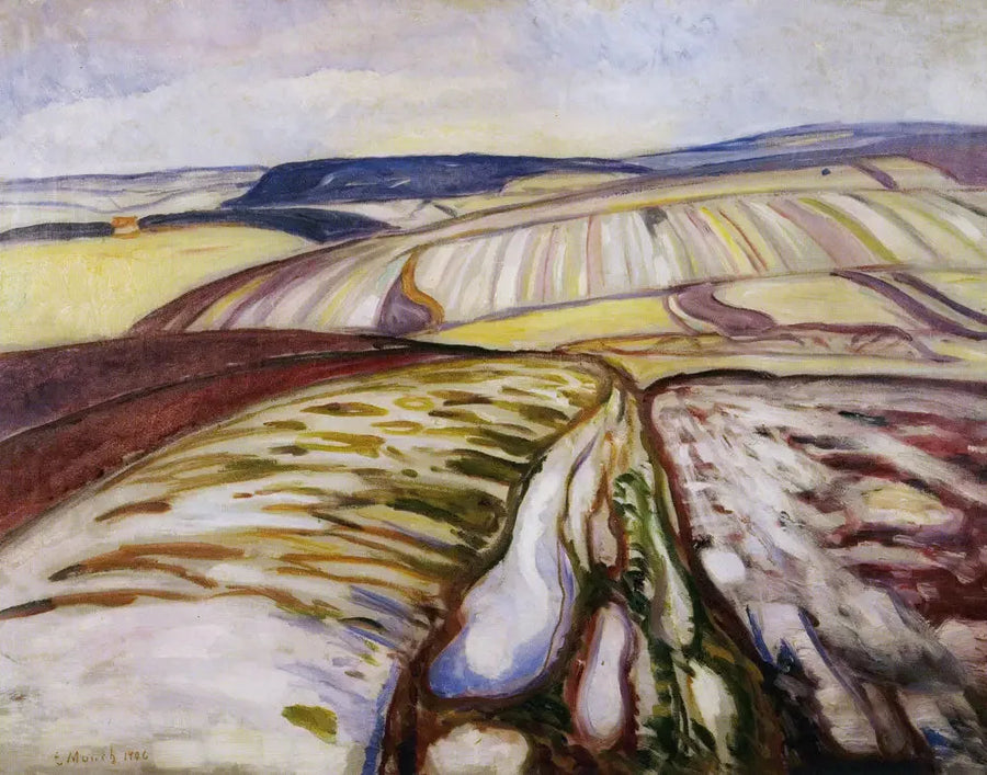 Snowy Landscape, Thuringia - Edvard Munch